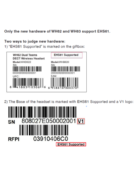 Yealink EHS61 Electronic Hook Switch voor Mitel / Unify / Yealink VoIP Phones