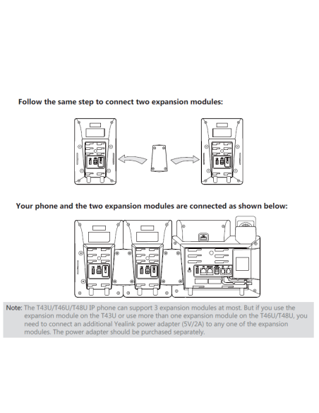 Yealink EXP43 Expansion Module voor T4xU-serie